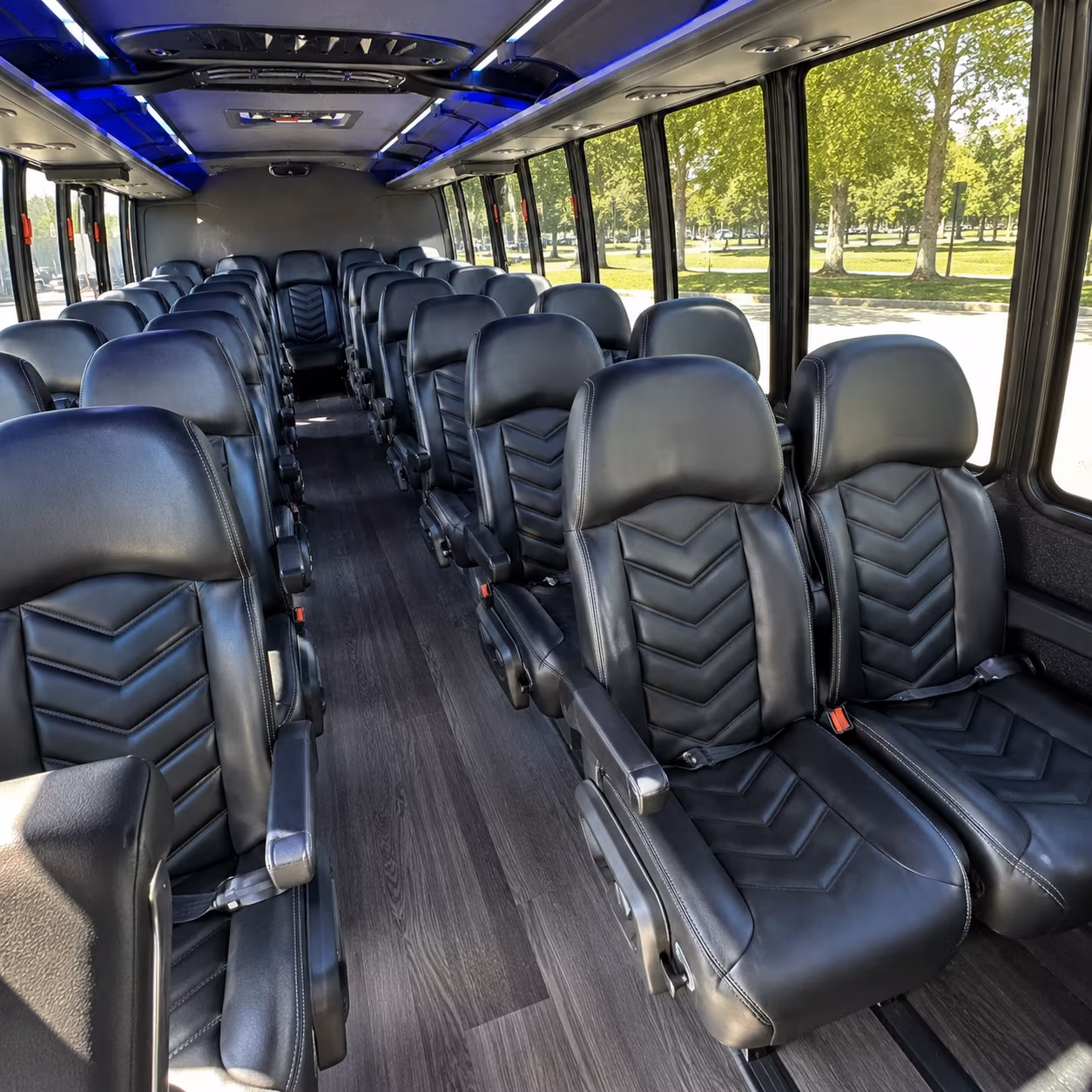 hampton 25 passenger minibus interior