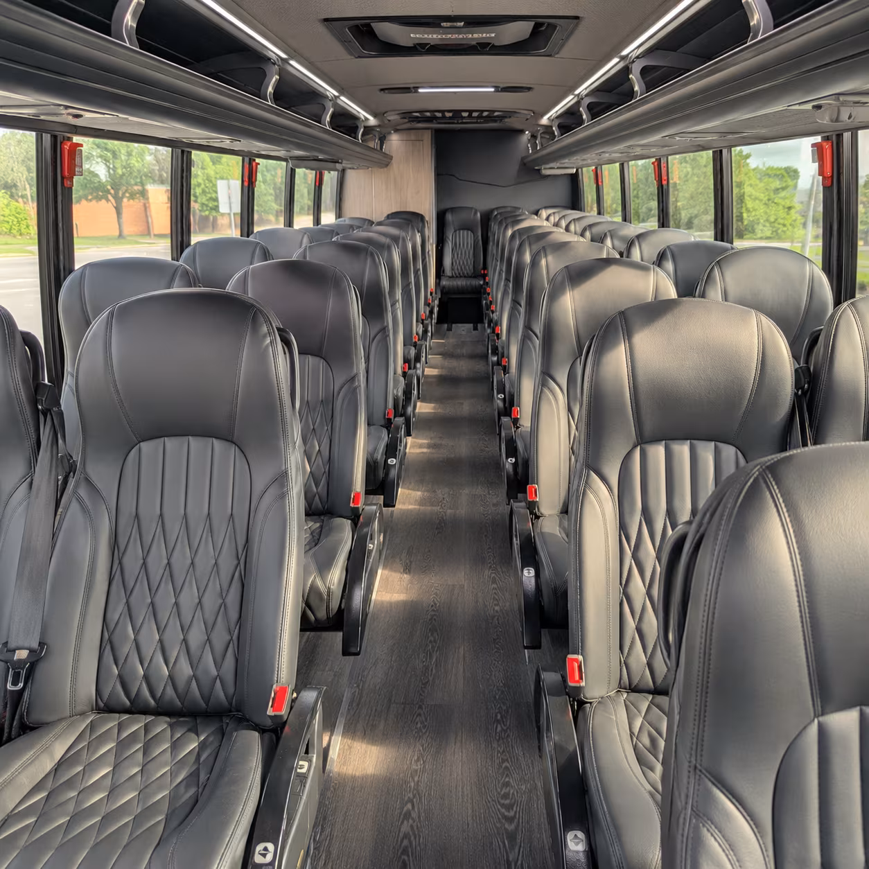 hampton 28 passenger minibus inside