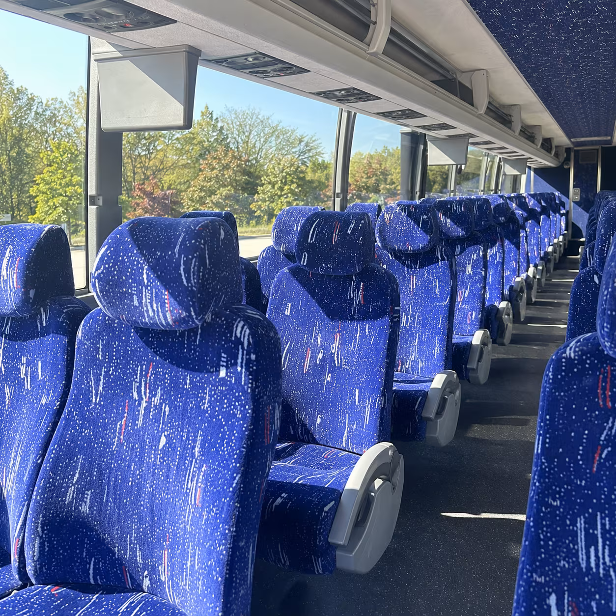 hampton 56 passenger charter bus interior