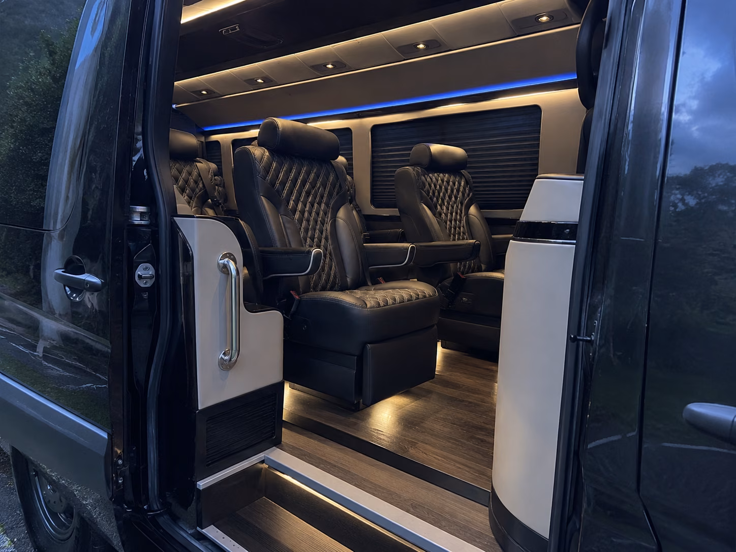 hampton sprinter van with driver inside